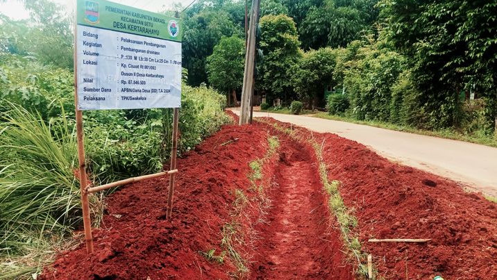 Antisipasi Musim Hujan, Pemdes Kertarahayu Perbaiki Drainase