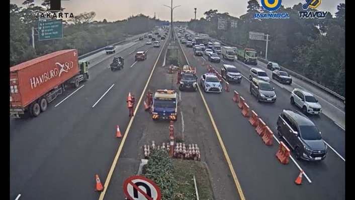 Contraflow Diberlakukan di Tol Jagorawi Arah Bogor Imbas Perbaikan Jalan