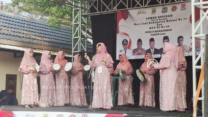Lomba Qasidah Semarakkan HUT RI dan Kabupaten Bekasi di Cikarageman