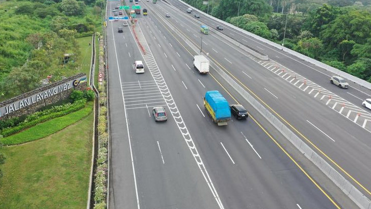 PT Jasamarga Mencatat Ada Peningkatan Volume Kendaraan Yang Melintas Di Jalan Layang
