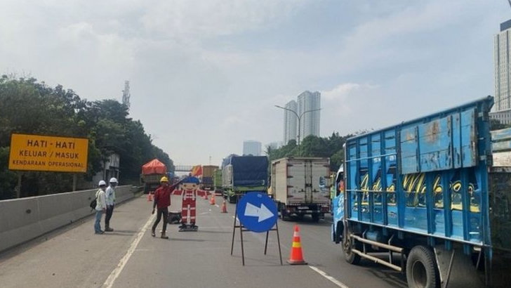 Rekonstruksi Perkerasan di Ruas Tol Jakarta–Tangerang Dilaksanakan Mulai 23 Juni 2025