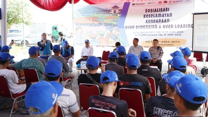 Jasa Marga Gelar Sosialisasi Bahaya ODOL untuk Pengemudi Truk di Tol Cipularang
