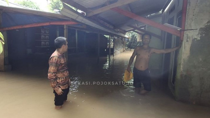 Banjir Pertama di Kertarahayu, 10 Keluarga Terdampak