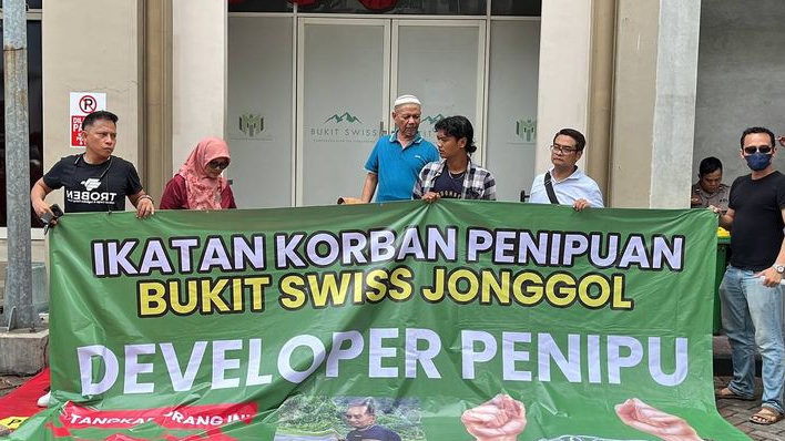 Konsumen Bukit Swiss Demo Kantor Pengembang, Beli Tanah Tak Dapat Sertifikat