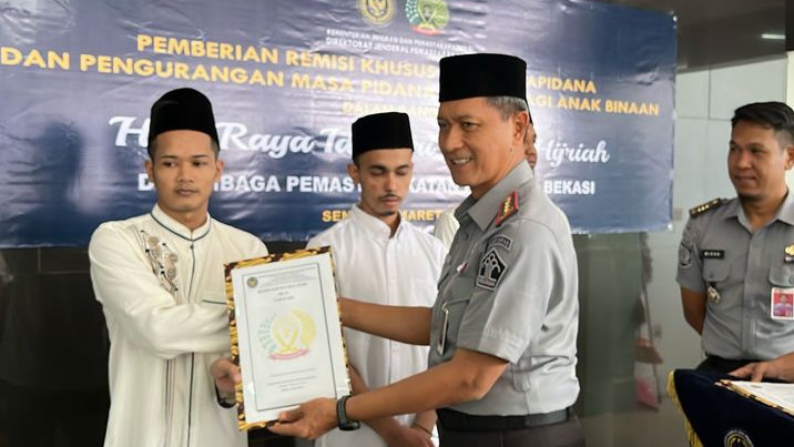 Ribuan Narapidana Lapas Bekasi Terima Remisi Khusus Idul Fitri, 7 Orang Langsung Bebas